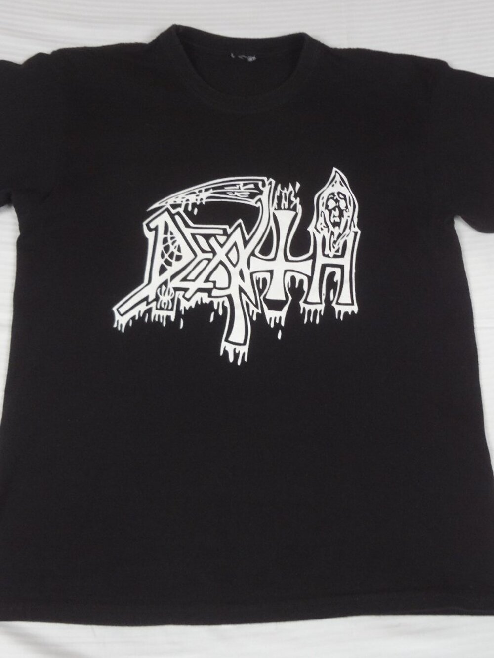 VINTAGE DEATH BLACK METAL BAND CLASSIC LOGO 2-SIDED BLACK SMALL T-SHIRT L534